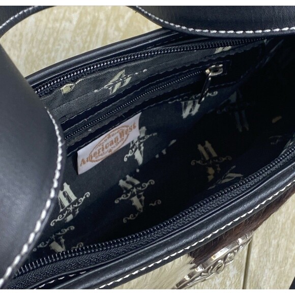 American West Womens Cow Town Hobo Pony Hair-On Leather Handbag Bag OS - Picture 6 of 10